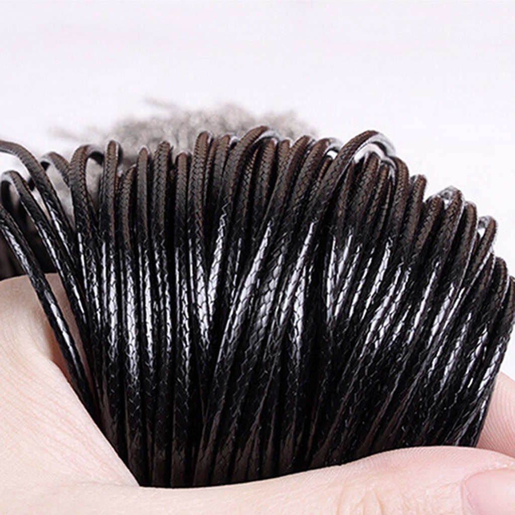 Set 10 Vòng Cổ Choker Dây Da Bện Màu Đen Có Thể Điều Chỉnh Kích Cỡ