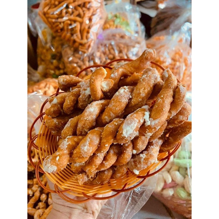 Bánh Quẩy Thừng Ngọt Thơm Giòn Tan 500gr | Quẩy Xoắn Quê Hương Thơm Ngon