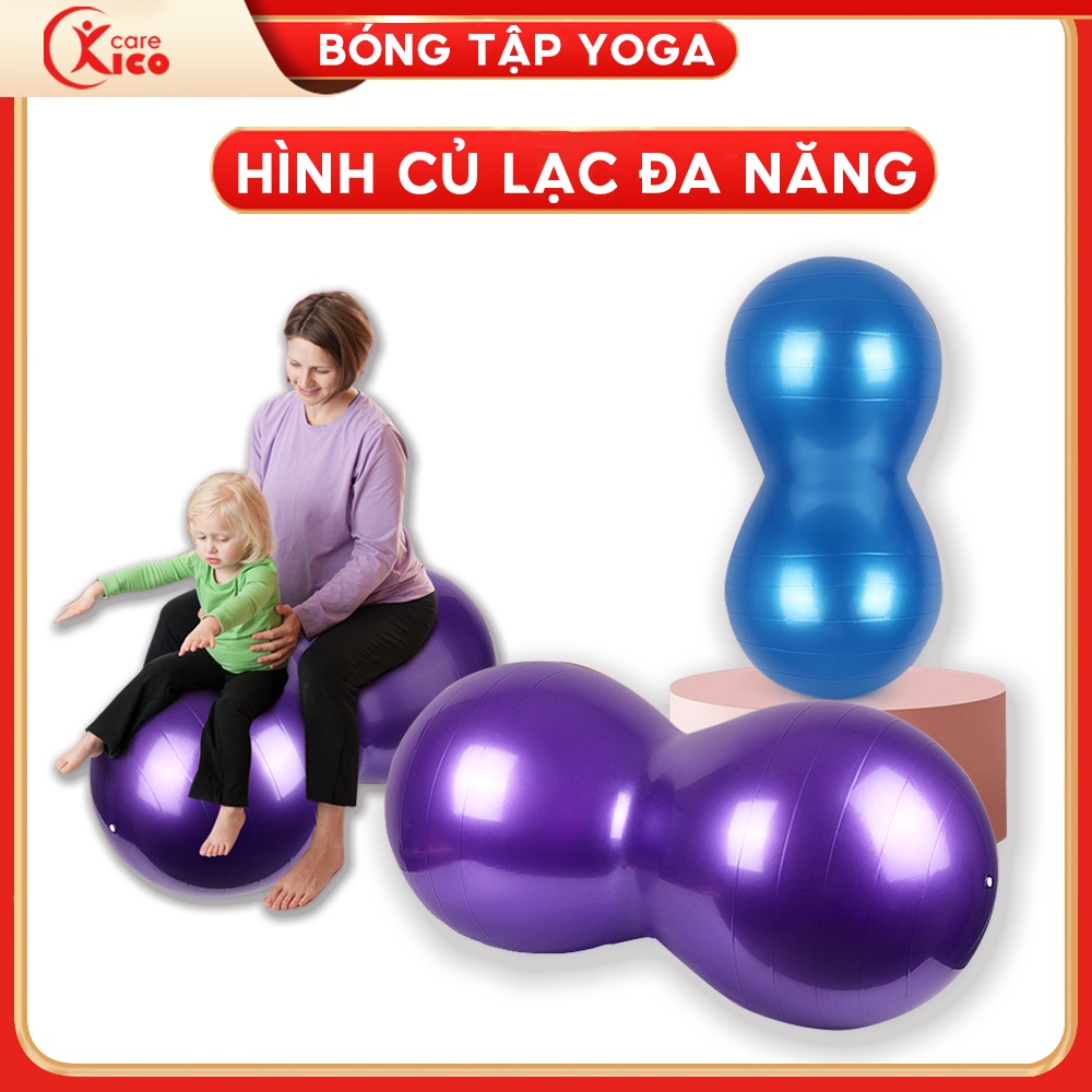 Bóng tập Yoga hình củ lạc, hỗ trợ tập yoga, thể dục tại nhà, văn phòng TOPBODY