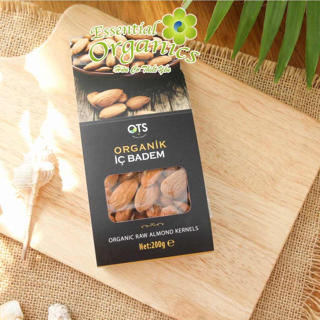 Hạt hạnh nhân hữu cơ OTS Organik 200g hạt dinh dưỡng nhập khẩu Thổ Nhĩ Kỳ