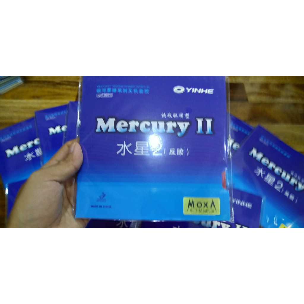 Mặt vợt bóng bàn Yinhe Mercury 2 mua 02 mặt tặng keo, viền Donic