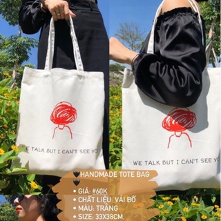 Túi tote vải bố WE TALK