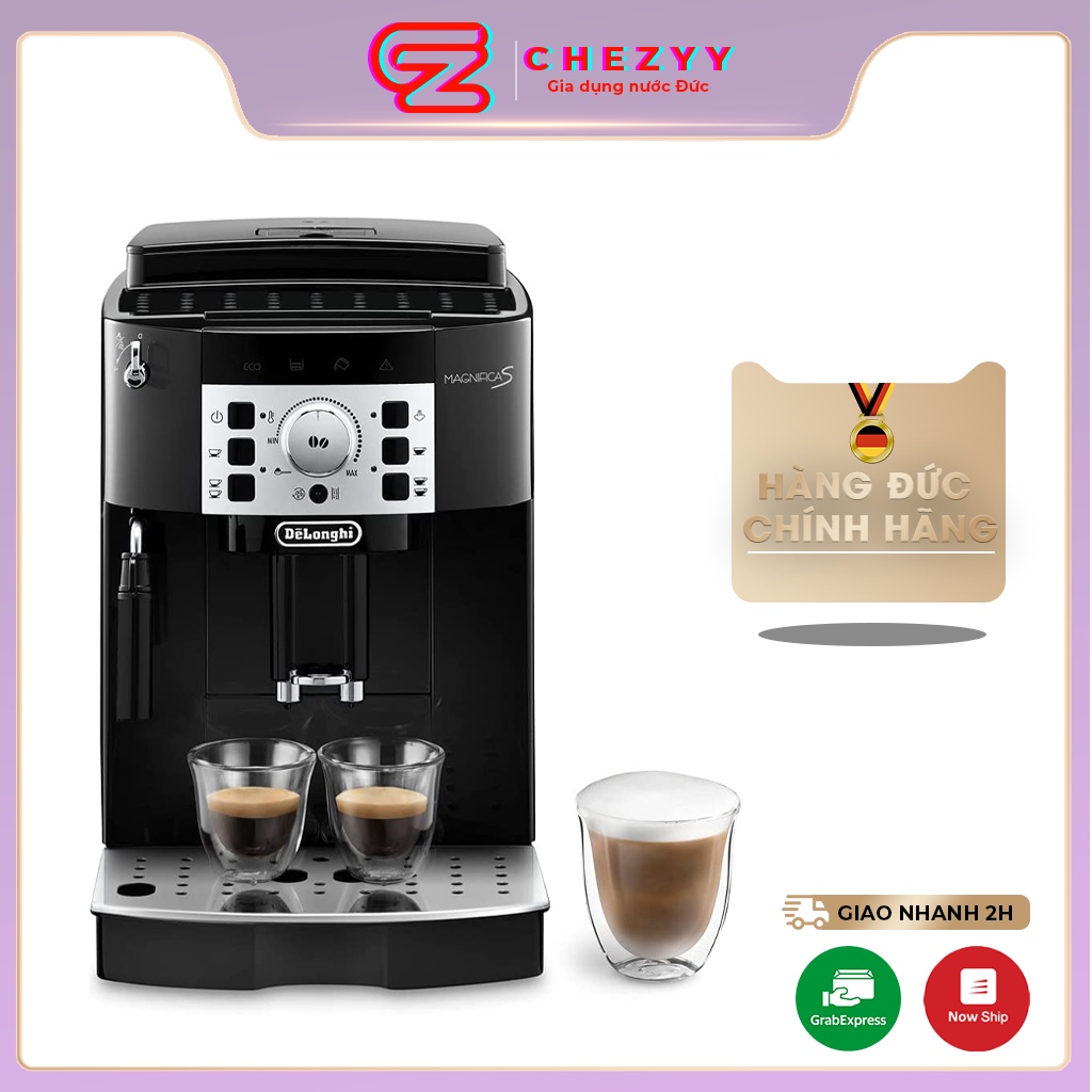 Máy pha cafe Delonghi Magnifica S Ecam 22110B, tạo bọt sữa capuchino [Hàng nhập khẩu Đức]