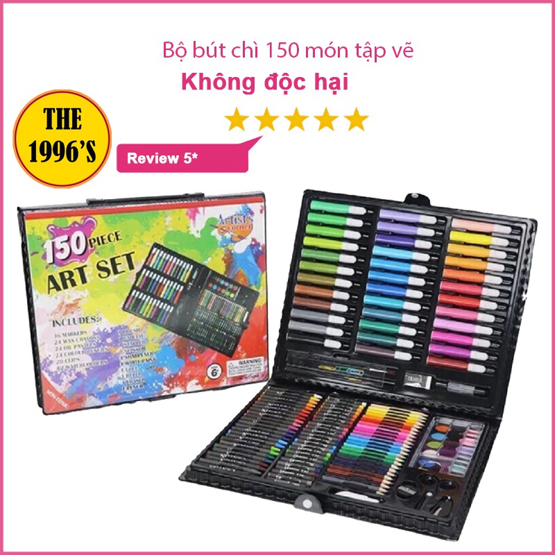 Hộp Màu 150 Chi Tiết Cho Bé Tập Tô, Bộ Màu Vẽ Đa Năng - HÀNG LOẠI 1