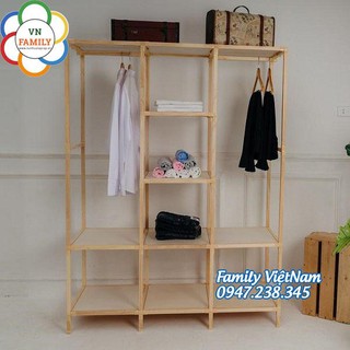 Kệ Gỗ Treo Quần Áo Kiều Hàn
