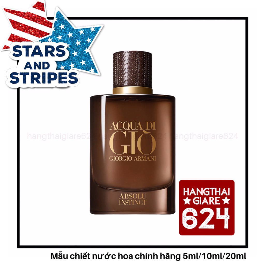 Nước hoa dùng thử Acqua di Giò Absolu Instinct Test 10ml/20ml Spray / Chuẩn authentic | BigBuy360 - bigbuy360.vn