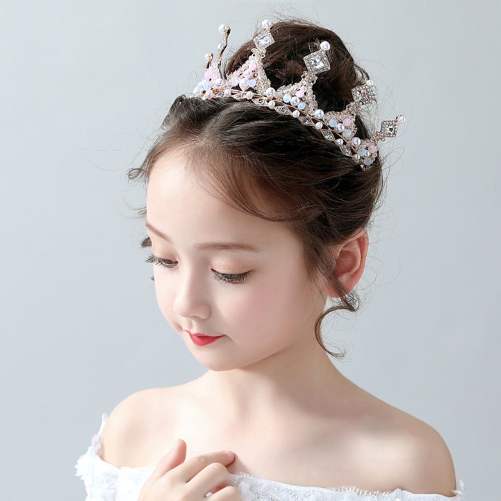 Cài tóc kiểu vương miện long lanh dành cho bé gái