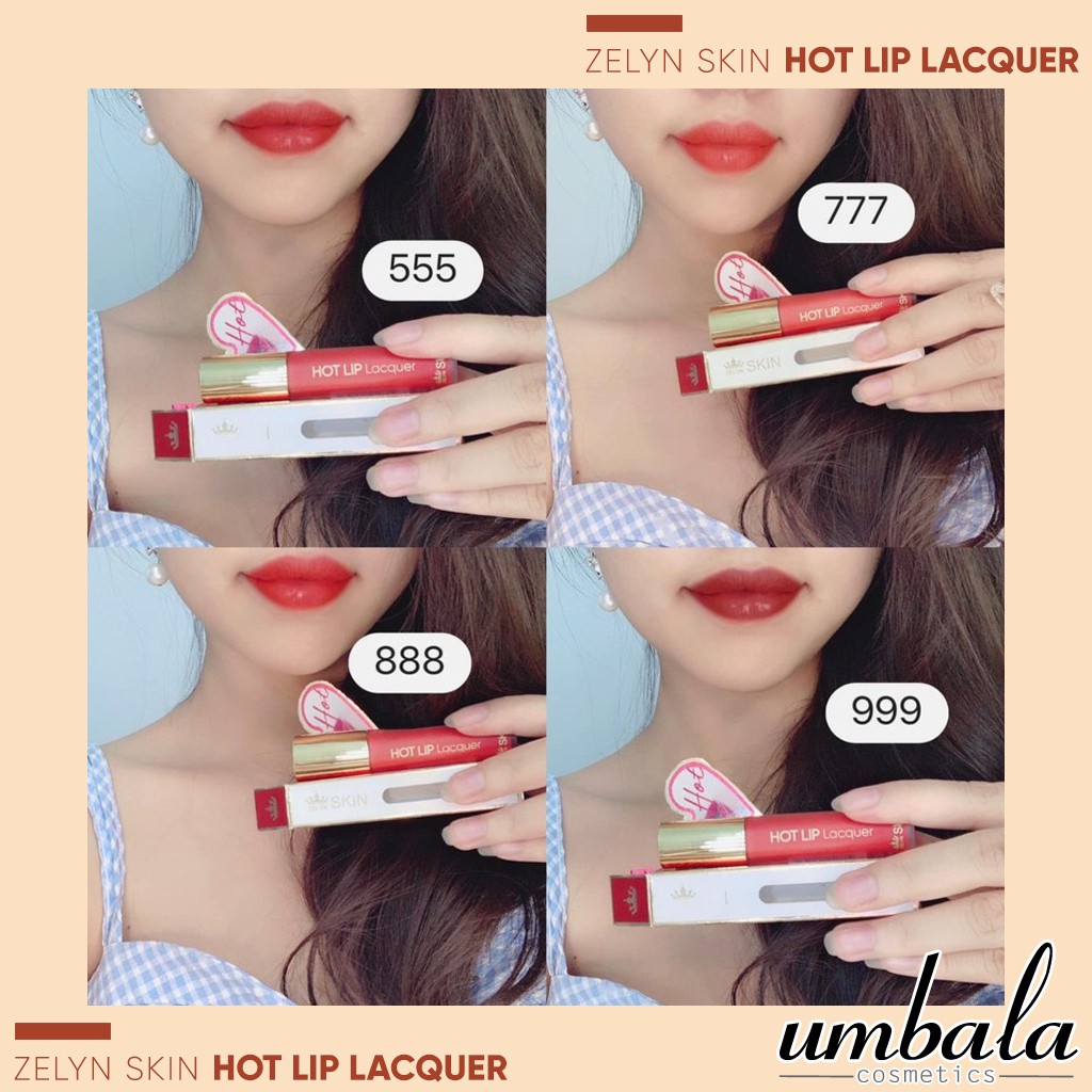 Son Kem Lì Hot Lip Lacquer Zelyn Skin (5g)