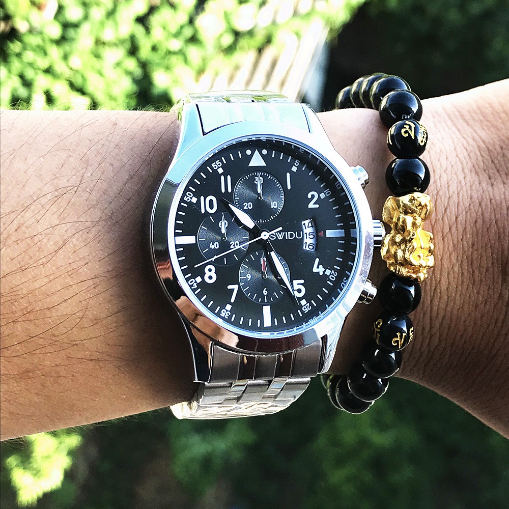 (FULL BOX) Đồng Hồ Nam SWIDU S6688 máy nhật Dây Thép Không Gỉ Cao Cấp + Tặng hộp và pin cao cấp | BigBuy360 - bigbuy360.vn