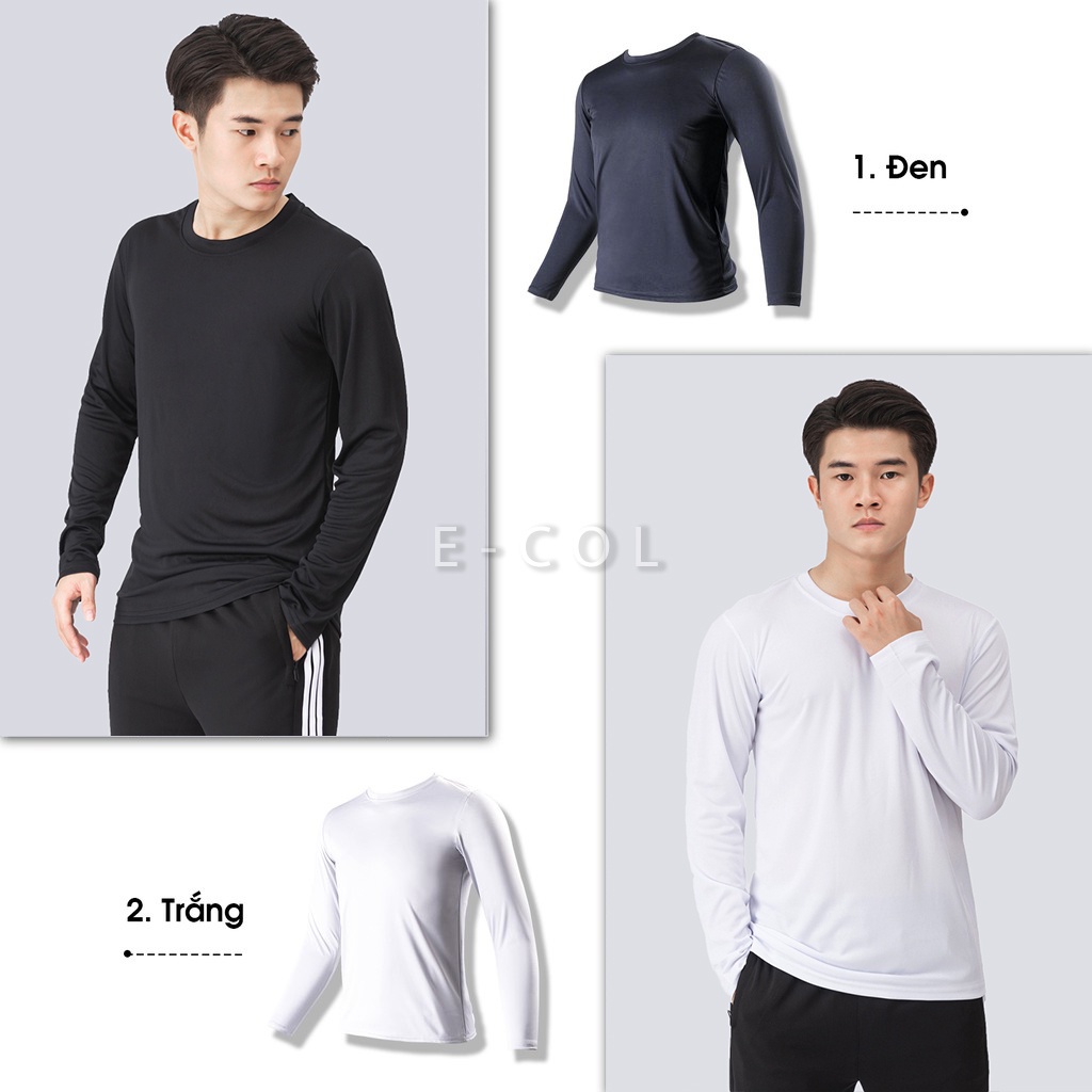 Áo thun giữ nhiệt nam thể thao Ecollect (45-86kg) phom đẹp chất vải dày dặn