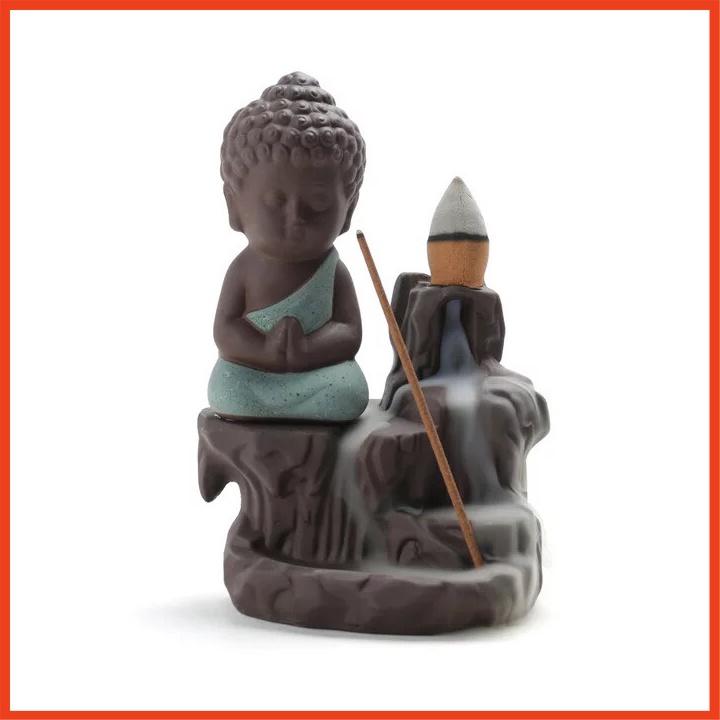 Tượng phật thác khói xông hương trầm tặng 1 hộp nụ