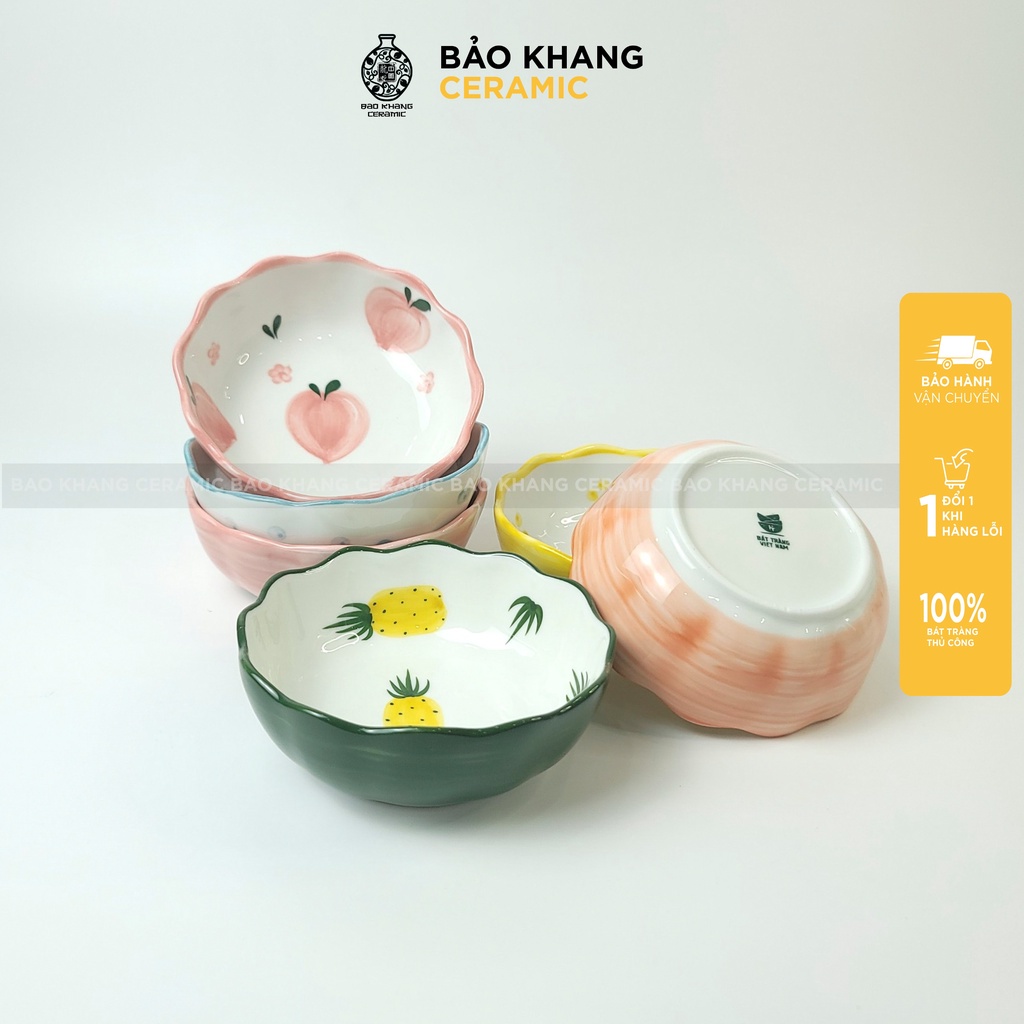 Bát ăn dặm cho bé , bát ăn chè gốm sứ vẽ tay men suất khẩu cao cấp Tổng kho gốm sứ Bát Tràng