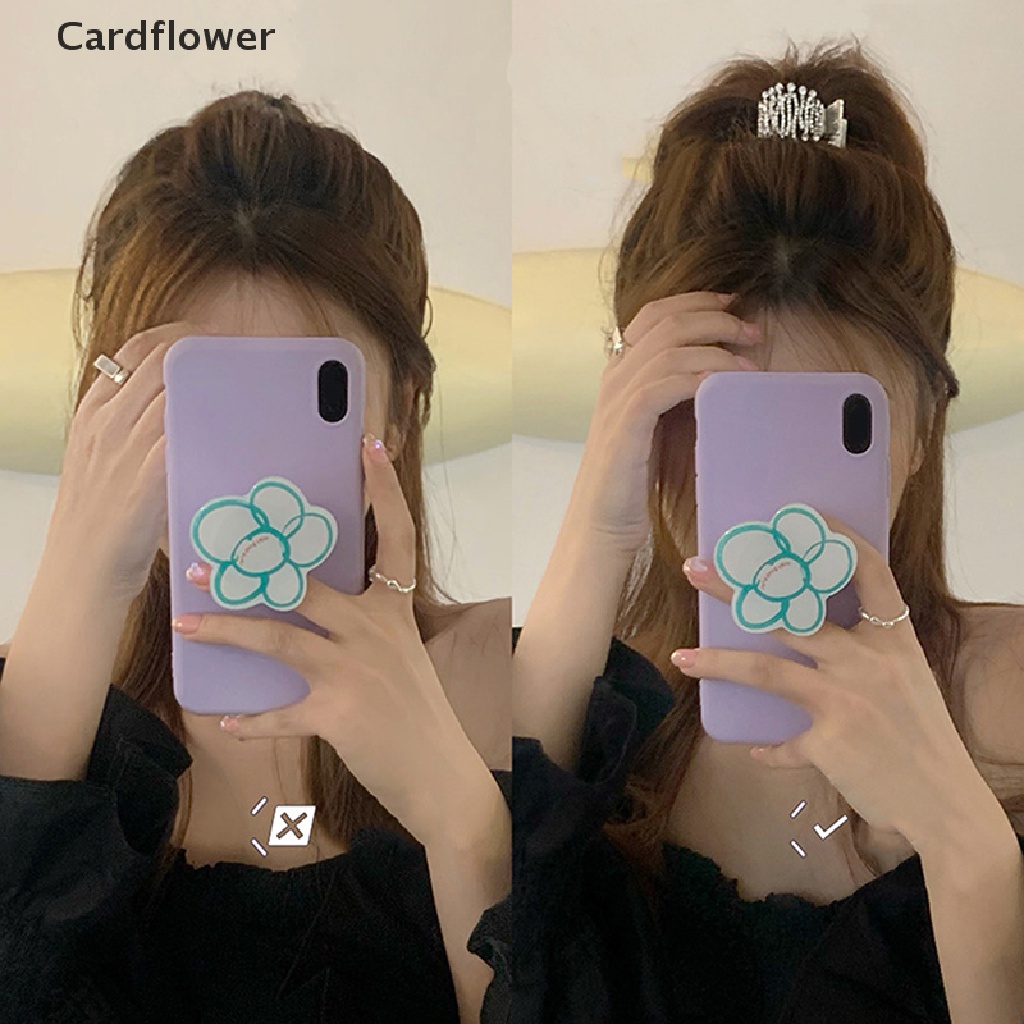 &lt; Cardflower &gt; Kẹp Tóc Đính Đá Ngọc Trai Giả Cao Cấp Cố Định Tóc Đuôi Ngựa Cải Tiến