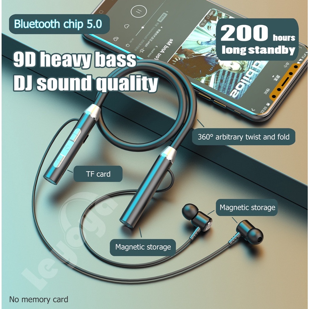 Tai Nghe Bluetooth Không Dây Có Mic Hỗ Trợ Thẻ Nhớ TF MP3 Chống Thấm Nước
