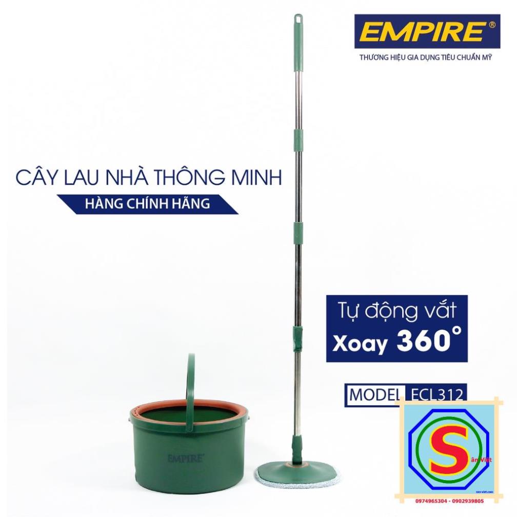 Cây lau nhà Empire, tiết kiệm nước, bông lau hình vuông, gồm 2 bông lau - LH Bán Sỉ