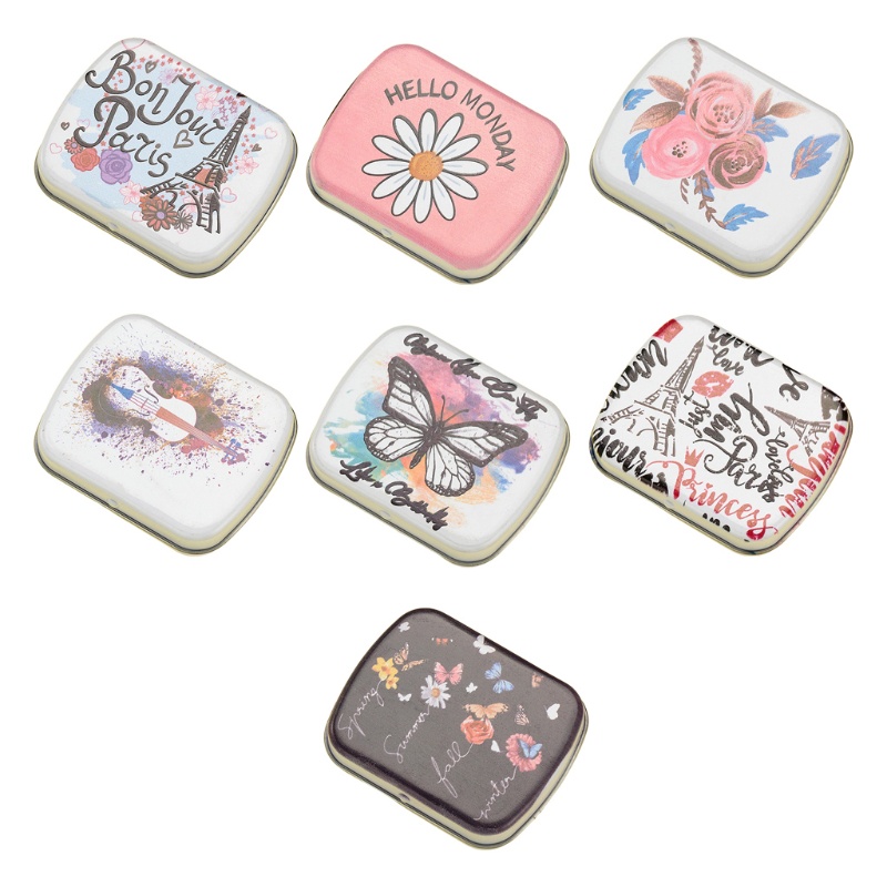 Hộp Thiếc Rỗng Mini Hình Chữ Nhật Bằng Kim Loại Đựng Bảo Quản Đồ Dùng