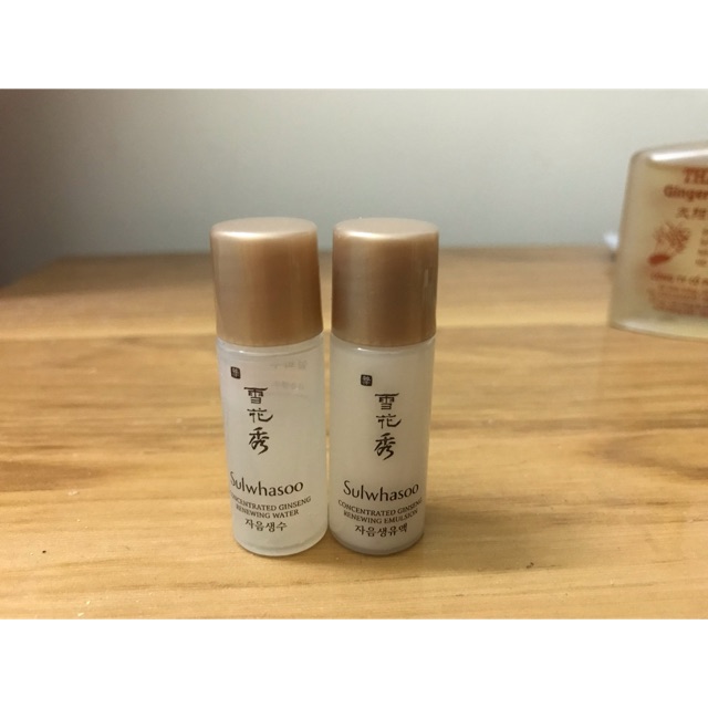 Cặp nước hoa hồng sữa dưỡng nhân sâm sulwhasoo gingseng