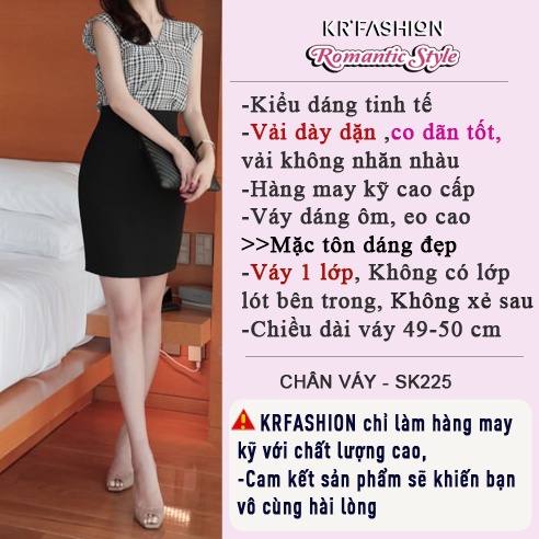 Chân váy đen công sở ngắn dáng ôm mini SK225 KRFashion style Hàn Quốc- Váy 1 lớp Cạp cao, co dãn tốt, ngắn Cao cấp | BigBuy360 - bigbuy360.vn