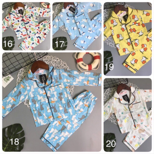 [Link 3] Bộ pijama dài tay cho bé trai và bé gái