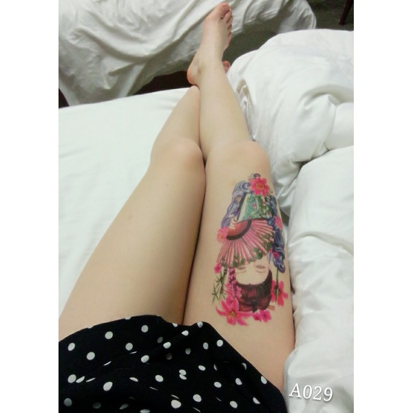 [ SIÊU GIẢM GIÁ TATTOO NAM ] Hình xăm dán tatoo Geisha - miếng dán hình xăm đẹp dành cho nam