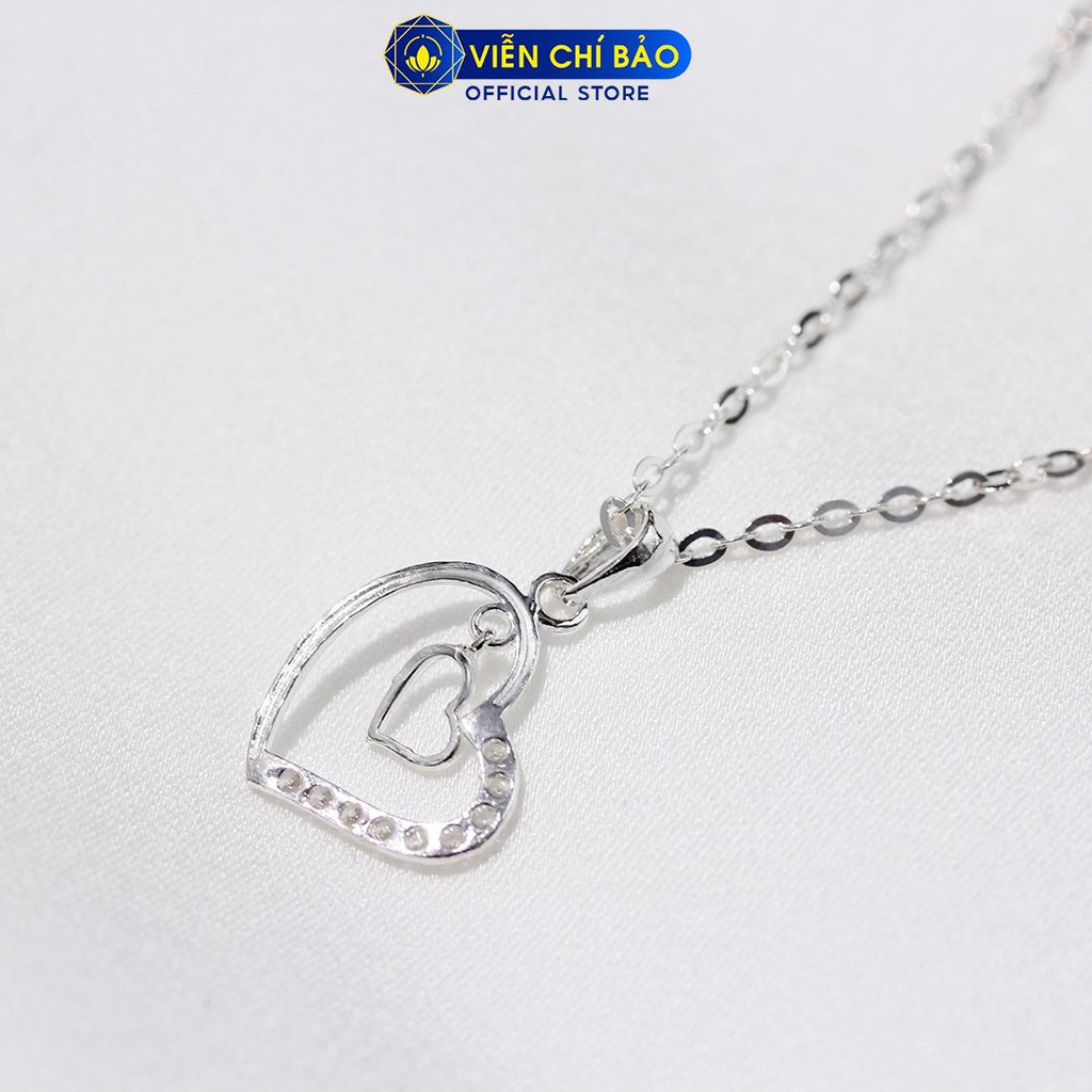 Dây chuyền nữ trái tim lồng chất liệu bạc s925 thời trang phụ kiện trang sức nữ Viễn Chí Bảo D400757