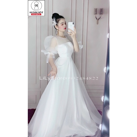 ĐẦM MAXI MẶC CƯỚI TAY PHỒNG