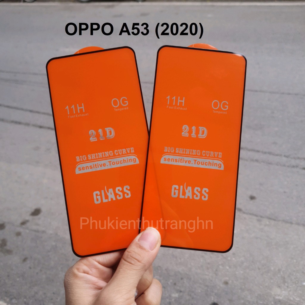 A53 (2020) - Kính cường lực full màn OPPO A53 2020 tặng kèm keo chống hở mép