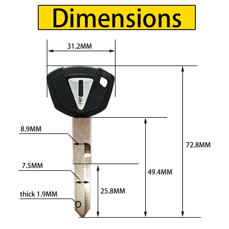 Chìa Khóa Xe Mô Tô Kawasaki Ninja Zx6R Zx10R Zzr400 Z750 Z800 Z1000 Versys Er6N Er6F Er6R