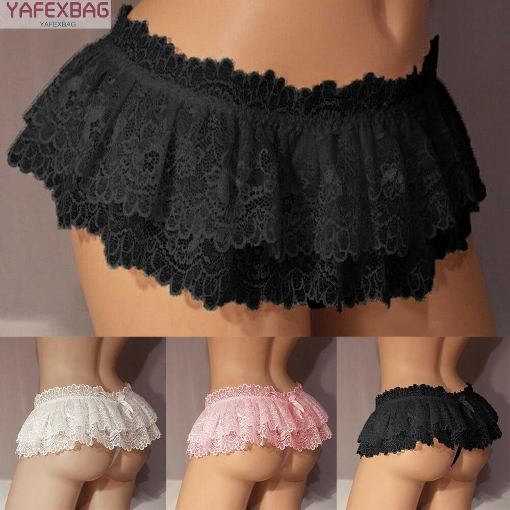 Women Sexy Lace Puffy Panties Knickers Underwear Lingerie G-String Thong  S~2XL