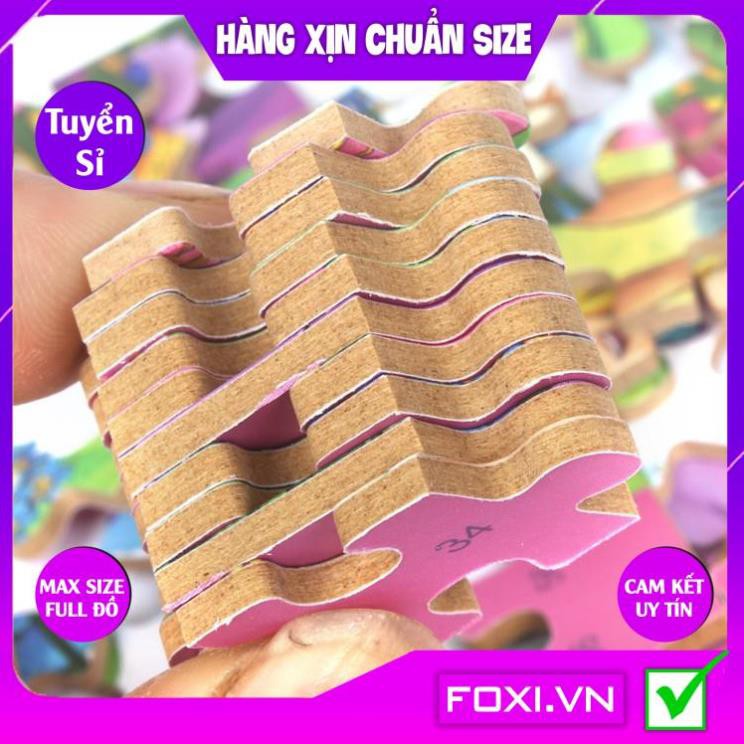 Tranh ghép hình puzzle Foxi-Đồ chơi bằng gỗ-giáo dục cho bé trò chơi trí tuệ đa dạng các mẫu-Giúp bé phát triển tư duy