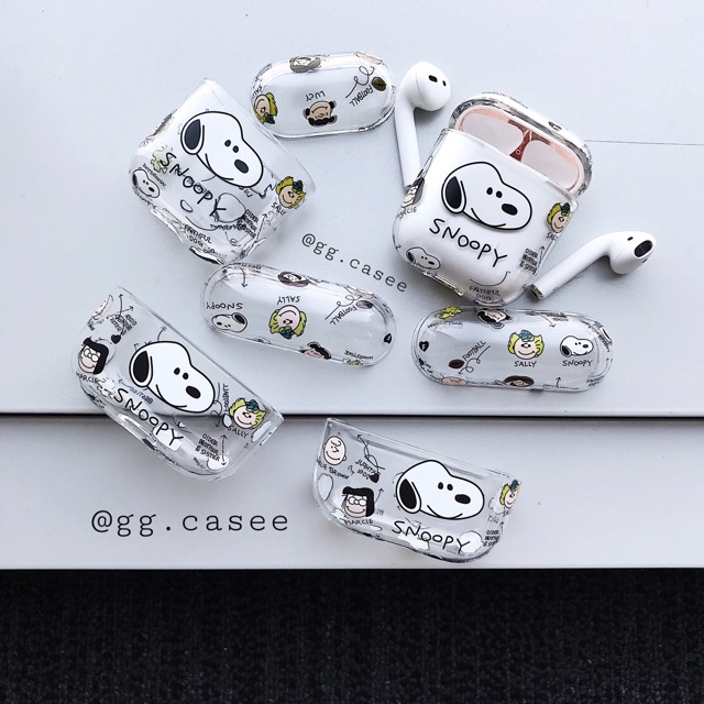 Ốp tai nghe airpods 1/2 và vỏ airpods pro nhựa snoopy dễ thương