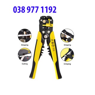 Kìm bấm dây điện, Kìm tuốt dây điện dây cáp cắt dây bấm cos đa năng loại tốt