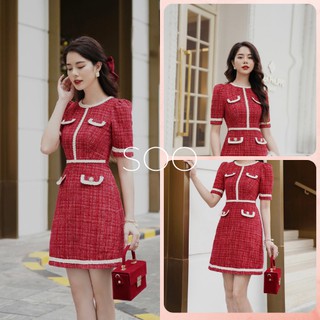 Đầm dạ body dáng chữ A, váy dạ thiết kế tay lỡ vai phồng  - chất dạ sợi HQ mềm mịn - [1 đổi 1 trong 3 ngày]