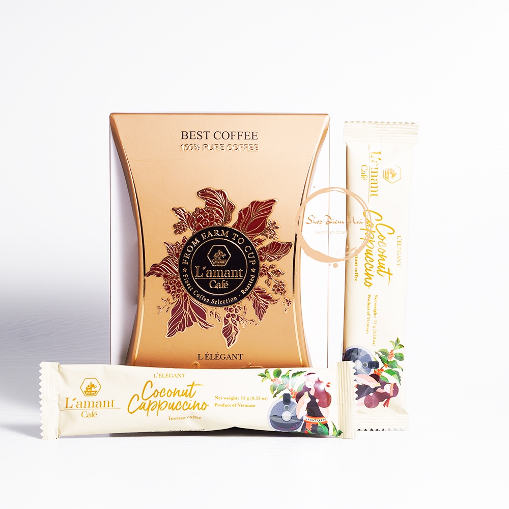 Cà Phê Hòa tan Vị Dừa L'amant Café Coconut Cappuccino Phiên Bản 2023