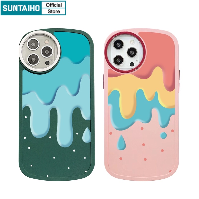 Ốp lưng iphone Ốp điện thoại Suntaiho mềm chống bụi và rơi in hình cầu vồng thích hợp cho iPhone 11 12 13 PM 7 8 Plus X Xr Xs Max