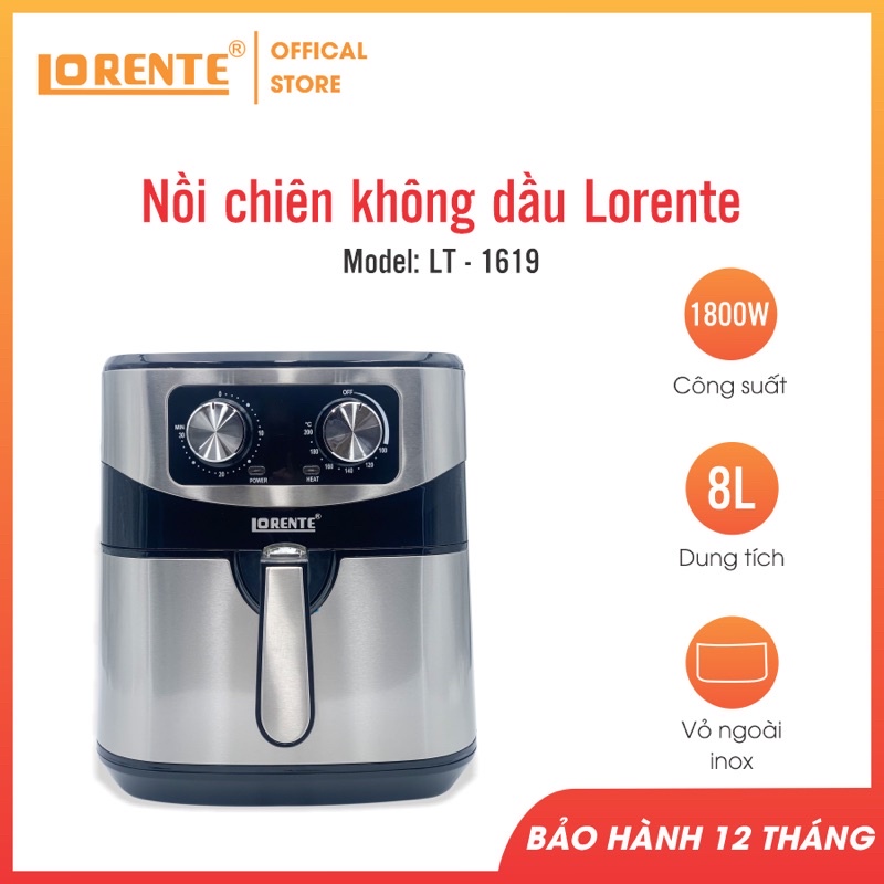 Nồi chiên không dầu CAMEL- 8 Lít Và Nồi Chiên Lorente 8Lít Chính Hãng