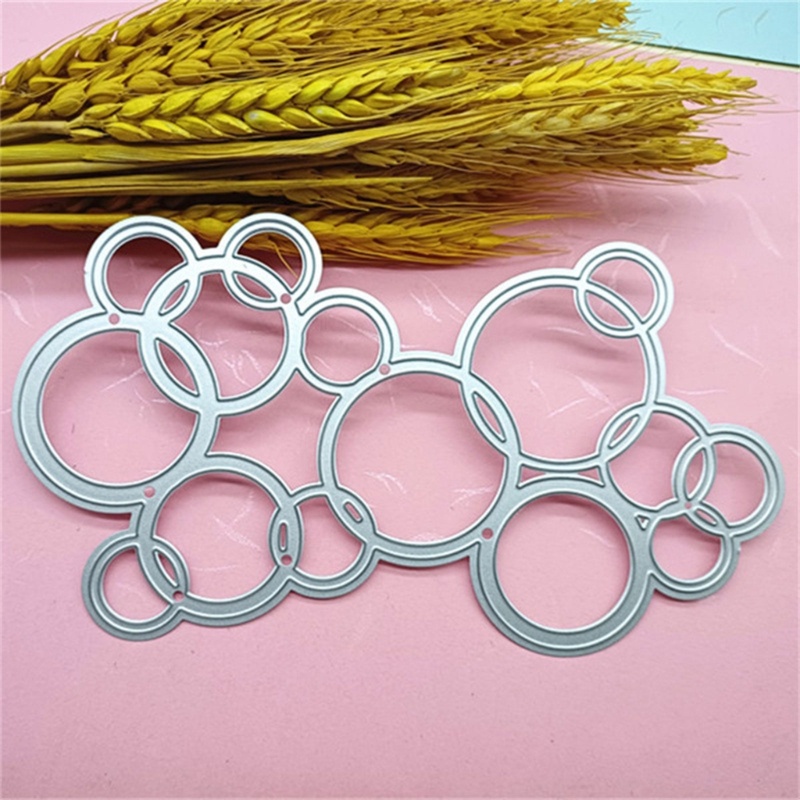 Khuôn Cắt Giấy Làm Từ Kim Loại Hình Bong Bóng Vùng Đất Sét Trang Trí Scrapbook