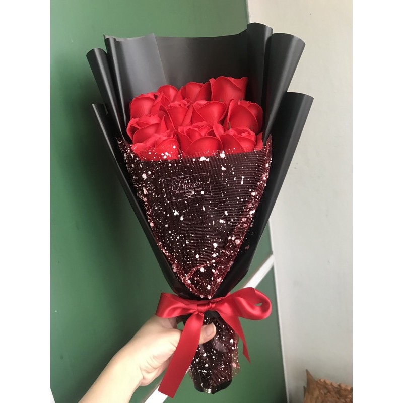 Hoa sáp bó 11b kèm túi thiệp