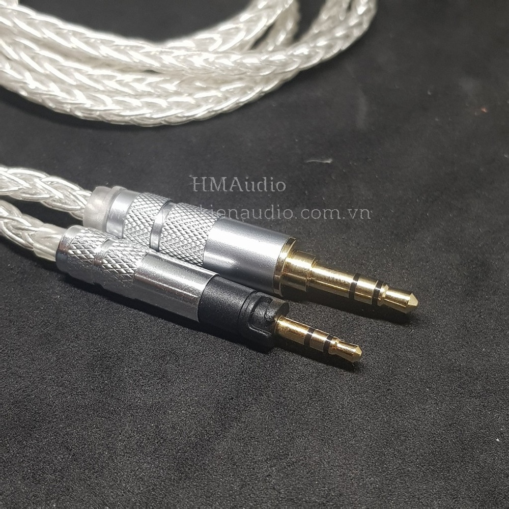 Dây tai nghe đồng mạ bạc OFC 1.0mm tết 8 - Sennheiser Momentum