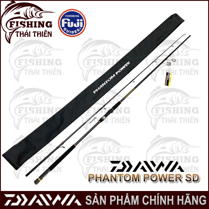 Cần câu cá Daiwa Phantom Power SD Cần 2 khúc máy đứng 2m13, 2m44, 2m74, 3m05 khoen Fuji Alconite