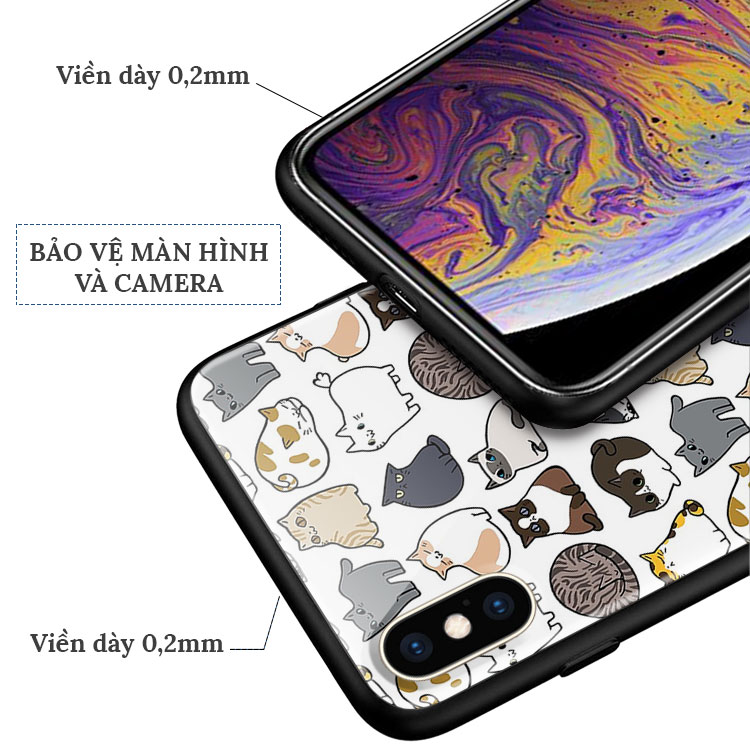 Vỏ Ốp Con Mèo Các Tư Thế Của Boss 7/7Plus/8/8Plus/X/Xs/Xs Max/11/11 Promax/12 /12 Pro Max Lpc16120149