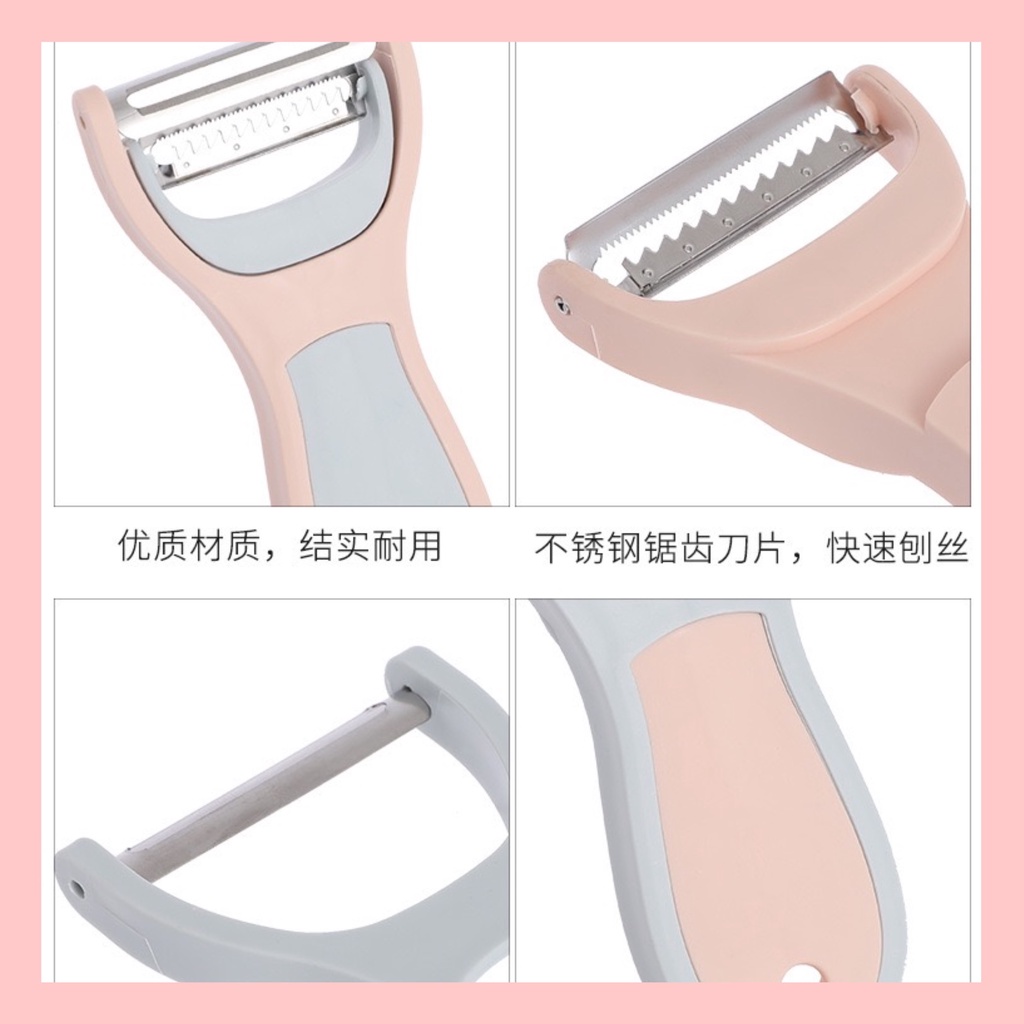 [Đời Sống] Set Dụng Cụ Dao Bào Gọt Nạo Trái Cây, Rau Củ Quả Tiện Lợi Nhỏ Gọn 2in1 (2 dụng cụ trong 1 set).