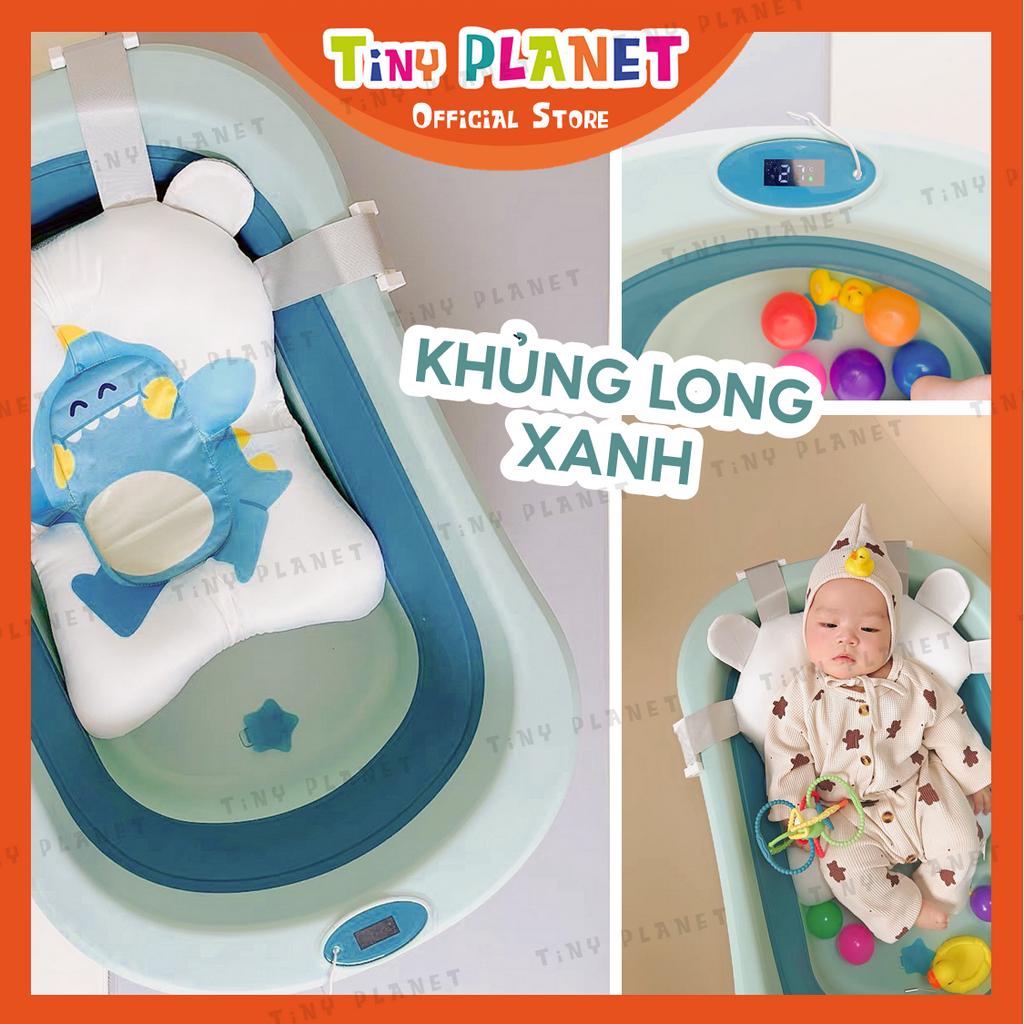 Chậu tắm gập gọn size lớn Tiny Tots cho bé (combo kèm phao)