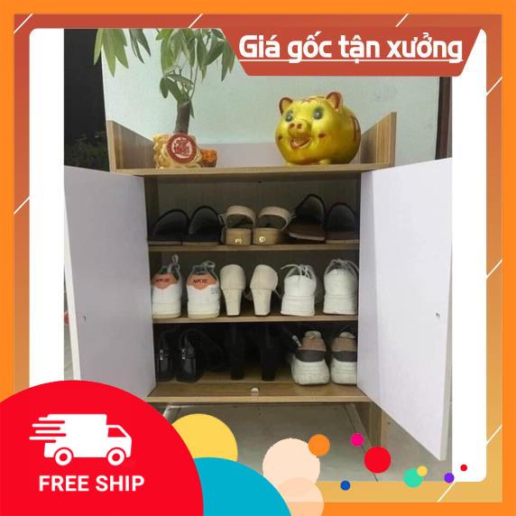 Tủ Giày Gỗ Kệ Để Dép Đa Năng, Tủ Có Cửa Đựng Đồ Tiện Ích