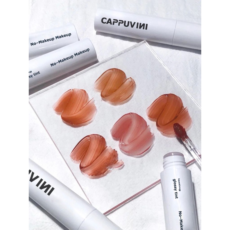[Hàng mới về] Son dưỡng môi CAPPUVINI mềm mịn 3D không dính cốc dưỡng ẩm không phai màu thiết kế ống trắng thời trang | BigBuy360 - bigbuy360.vn