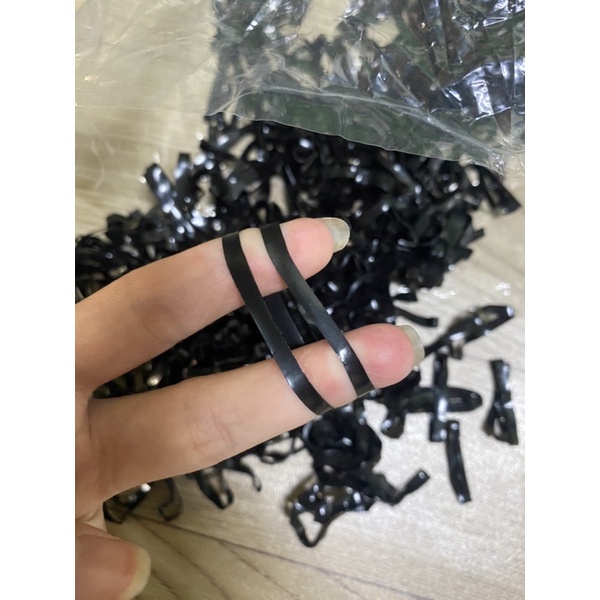 Túi 500 dây chun buộc tóc màu đen cho mẹ và bé- Chun sợi to co dãn đàn hồi tốt, mua 1 lần dùng cả năm