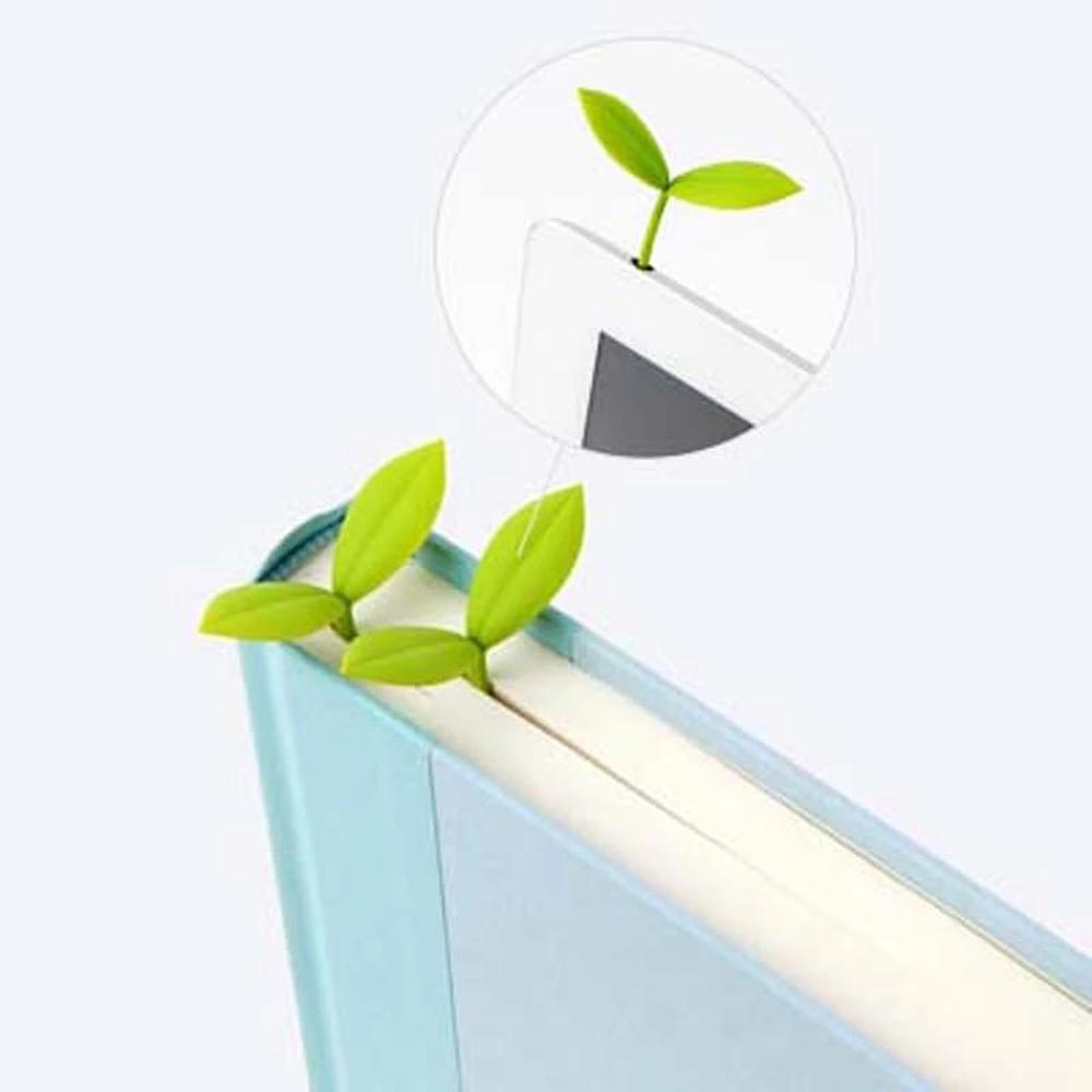 IVANES School Supplies Little Grass Bud Student Gifts Little Leaves Bookmark Sprout Bookmark Reading Silicone Green Bookmarks for Bookworm Home Office Book Accessories Grass Buds Bookmark/Multicolor