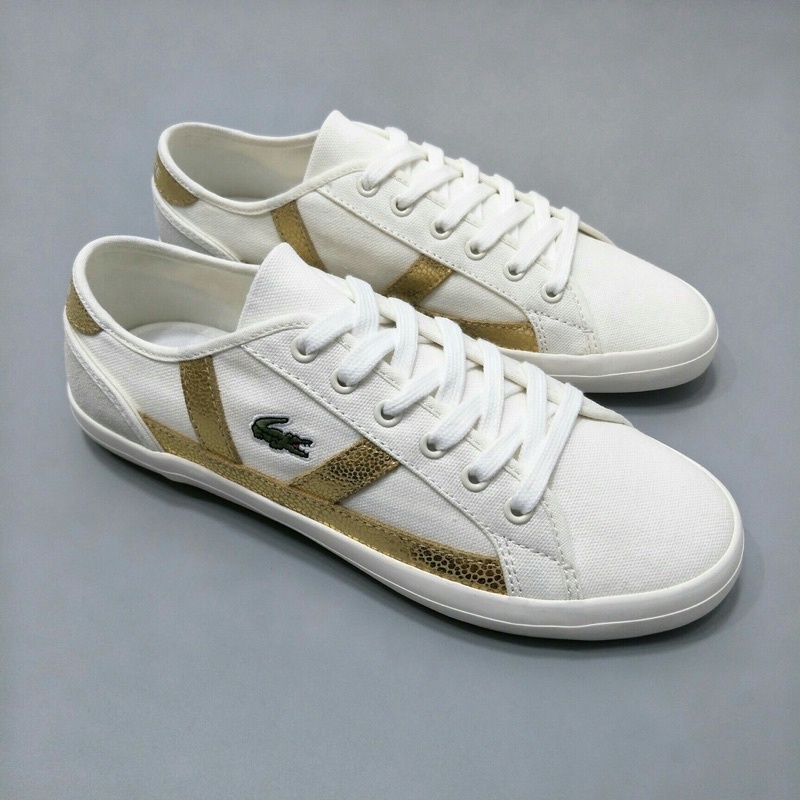 Giày thể thao cho nam và nữ thêu logo thương hiệu Lacoste cao cấp mẫu mới