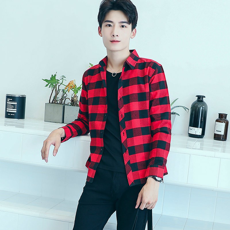 sơ mi nam kẻ caro 100% chất cotton hàng chuẩn đẹp