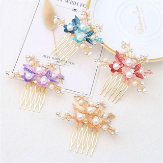 HABELYI Lược Cài Tóc Hình Hoa Và Bướm Cho Cô Dâu